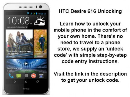 Htc desire 616 dual sim v3 dug unlock -  updated April 2024