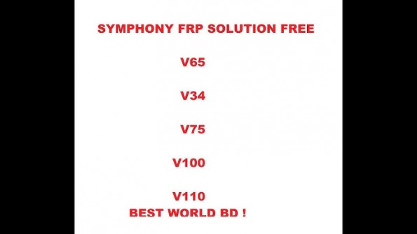 Symphony v65 unlock -  updated April 2024