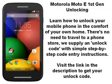 Motorola moto e 1st gen condor umts xt1021 unlock -  updated April 2024