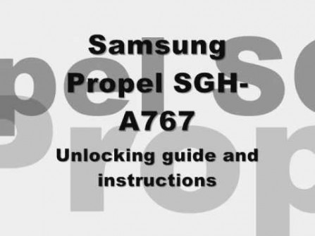 Samsung propel sgh a767 unlock -  updated May 2024